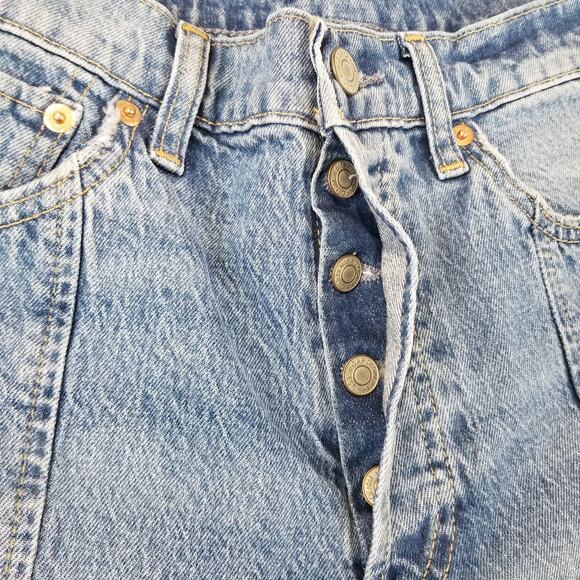 GAP Jeans Womens 6 Petite Blue Cheeky Straight High Rise Light Denim - Picture 5 of 12